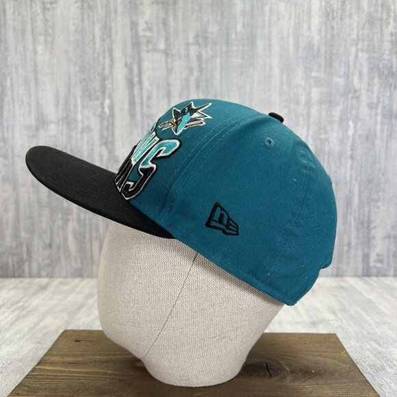 San Jose Sharks Wave Spell Out NHL Hockey Hat New Era Snapback Baseball Cap - Picture 6 of 11